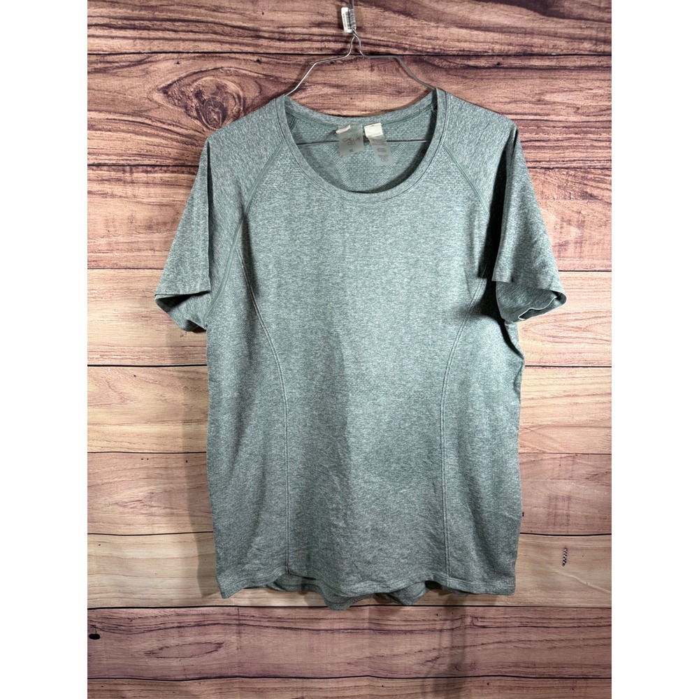 CALIA by Carrie Underwood Womens XL Sage Green Heathered Activewear T-Shirt